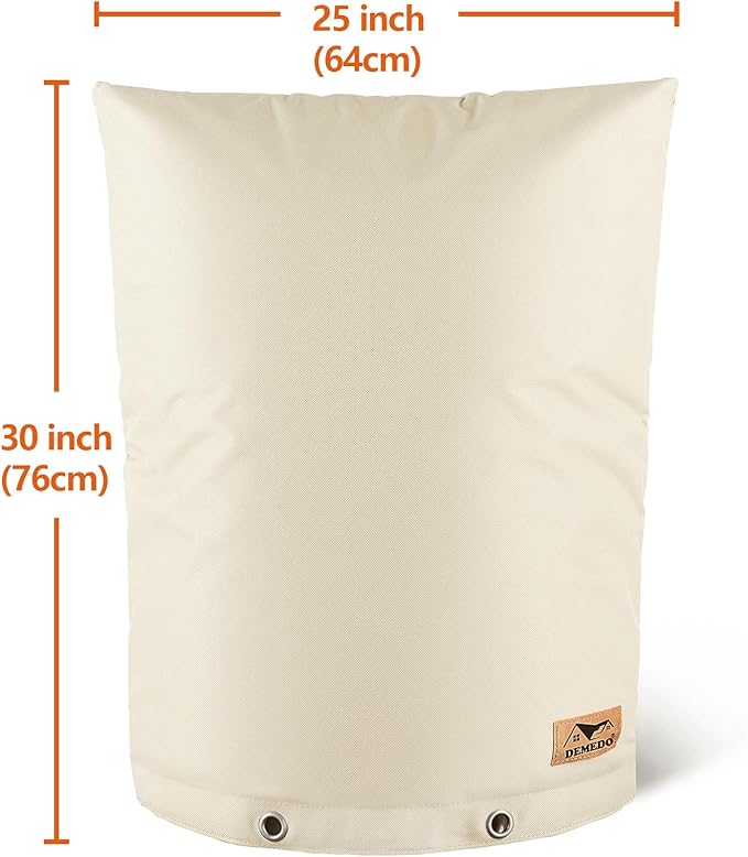 Backflow Preventer Insulation Cover - Water Pipe Insulation Sprinkler Cover for Outside - Insulated Backflow Cover Pouch for Irrigation Back Flow Valve in Winter or Sun Exposure (25" W x 30" H, Sand)