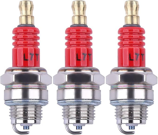 3 Pack L7T Spark Plug for 2-Stroke Small Engine for Husqvarna 33cc 43cc 47cc 49cc Chainsaw Trimmer Lawn Mower Chainsaw Trimmer Blower