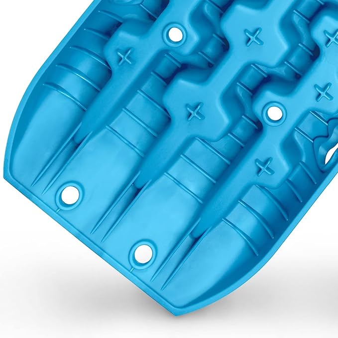 X-BULL New Recovery Traction Tracks Sand Mud Snow Track Tire Ladder 4WD (Cyan Blue, 3gen)