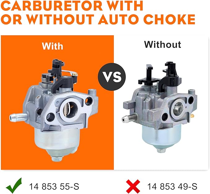 Hipa XT675 Auto Choke Carburetor Replace 14 853 55-S for Kohler XT650 XT675 Toro 20371 149CC Auto Choke Carb Engine Lawn Mower With Spark Plug Mounting Gasket