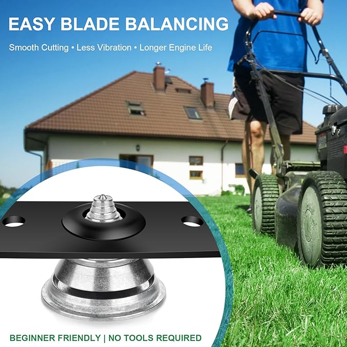 Lawn Mower Blade Balancer, Premium Universal Metal Balancer for Most Blades, Sharpening Balance Tool (1 Pack)