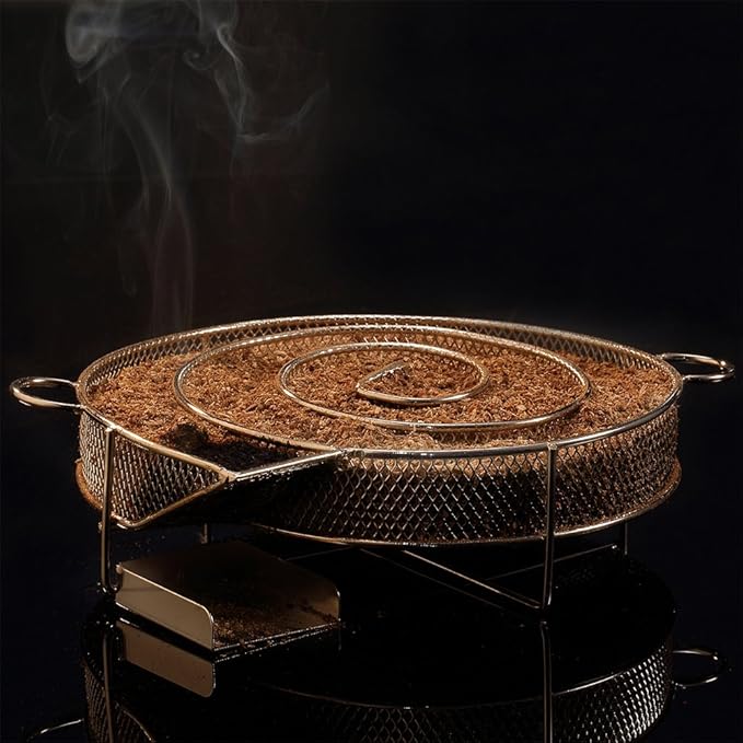 Realcook 8" Cold Smoke Generator, Hot or Cold Smoking on Any BBQ Grill and Smoker, Perfect for Smoked Salmon, Cheese, Pork and More, Smoke Time up to 4-7 Hours