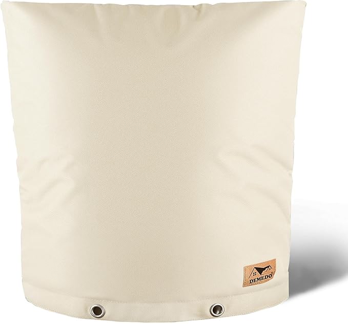 Backflow Preventer Insulation Cover - Water Pipe Insulation Sprinkler Cover for Outside - Insulated Backflow Cover Pouch for Irrigation Back Flow Valve in Winter or Sun Exposure (24" W x 24" H, Sand)
