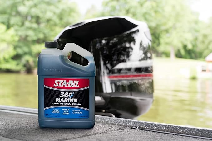 STA-BIL Marine Fuel System Treatment | Full Fuel System Cleaner, Injector Cleaner | Additive for Boats & Watercrafts, In-Season Cleaning & Protection 1 Gallon