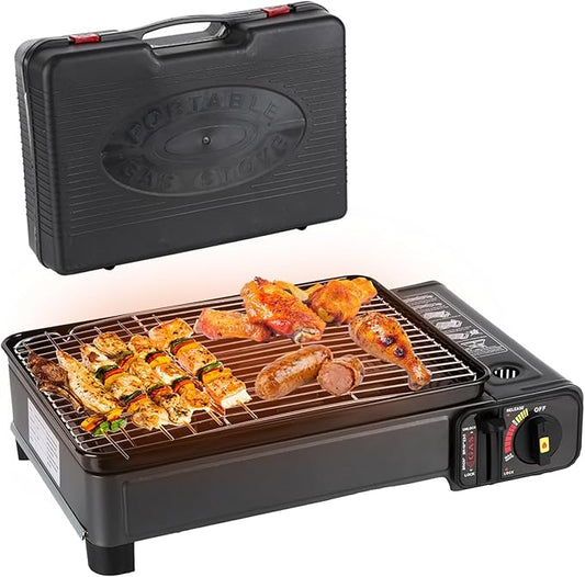 Propane Grill Portable,Portable Gas Grill Butane Stove (BLACK)
