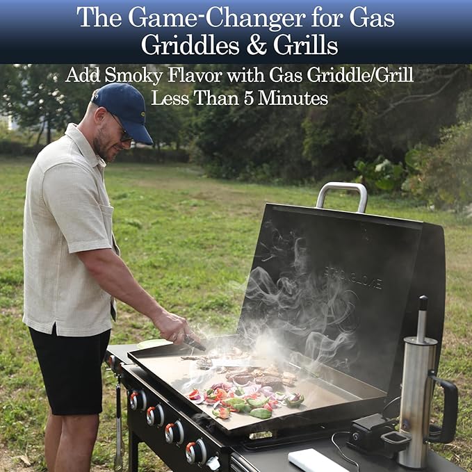 Smoke Generator,Upgraded Gas Grill to Smoker - Portable Electric BBQ Smoker,Smoker Box,12H Cold/Hot Smoke Tube, Suitable for Cold Smoking Cheese Backyard Tailgating Deck,Birthday Gifts for Men,Dad