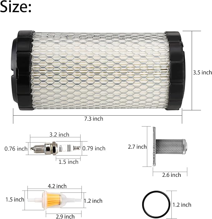 10L0L Golf Cart Tune Up Kit for EZGO ST350 Workhorse 1996-Up,EZGO TXT 2005-2009 with MCI Motor and RXV 2008 Up Gas Models with Robbins Motor,OEM# 72084G01, 26591G01, 28463G01