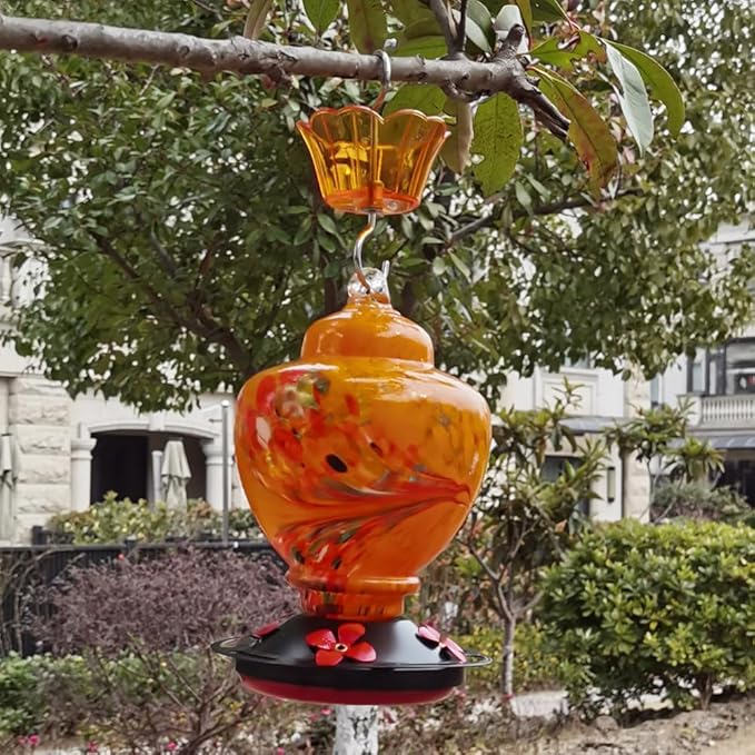 Ant Moat for Hummingbird Feeder - 3 OZ x 4 Pack Insect Guard with Large Capacity (Orange)