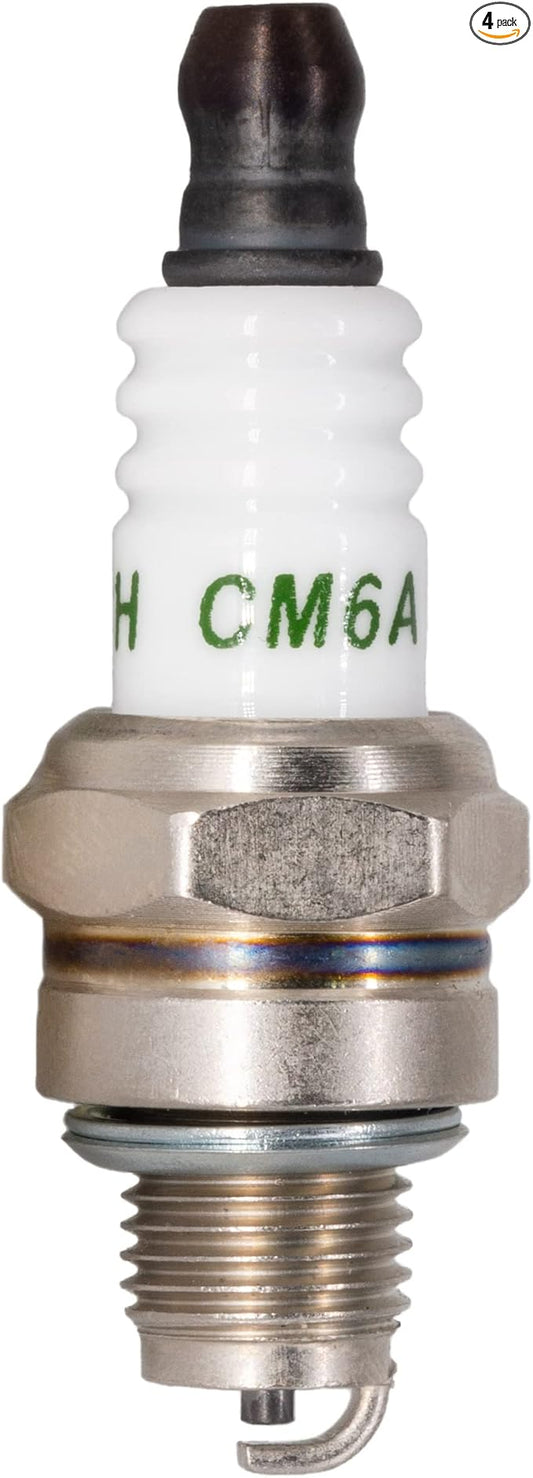 TORCH CM6A Spark Plug Replace for NGK 130-797 (1223) CMR6A Spark Plug, for Champion 978, for Autolite 4194, for Lawn Mower Hedge Trimmer Tea Tree Trimmer Brush Cutter, OEM, ea (4)