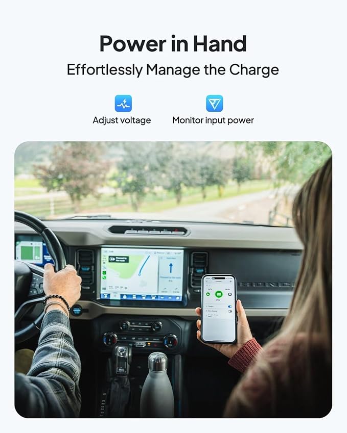 BLUETTI Charger 1, 560W Alternator Charger, Fast DC-DC Charger for Portable Power Stations, 6X Faster Than Cigarette Chargers, Compatible with 95% Solar Generator, Perfect for Road Trips, RVing