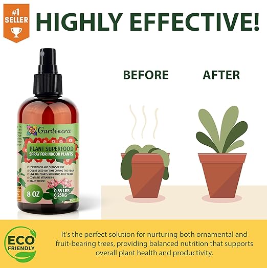 ππππππππππ Plant Superfood Spray for Banana Trees with B1 Vitamin, Glucose and Essential Minerals - Organic Plant Food Fertilizer Mist for Indoor & Outdoor Banana Plant Care - 8oz