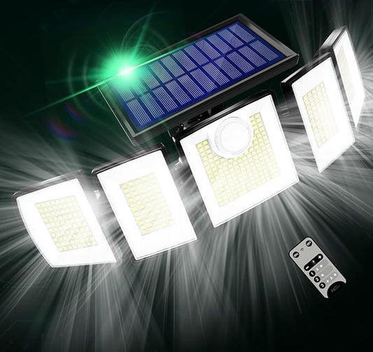 Solar Outdoor Lights Motion Sensor Waterproof - 416 LEDs 3000 Lumens Super Bright Solar Flood Security Light for Porch Yard Patio Garage, 3 Brightness 3 Modes (1 Pack 416LEDs)