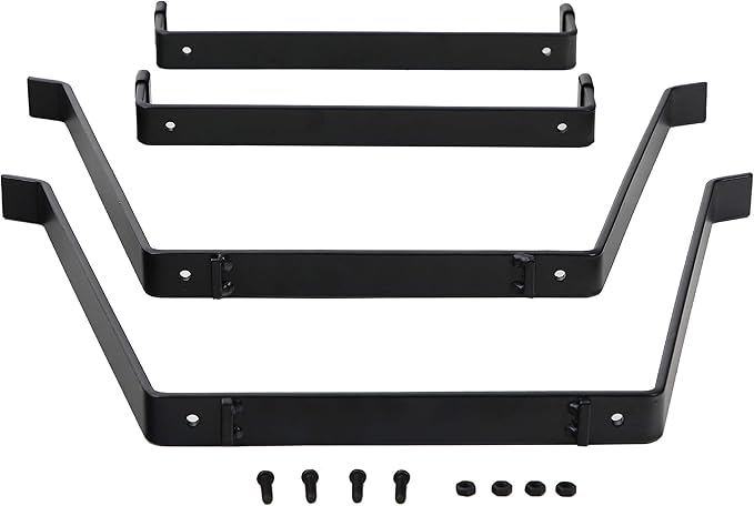 PHI VILLA 20 Inches Indoor/Outdoor Firewood Rack Fireplace Log Carriers & Holders Wood Burning Stove Accessories, Black