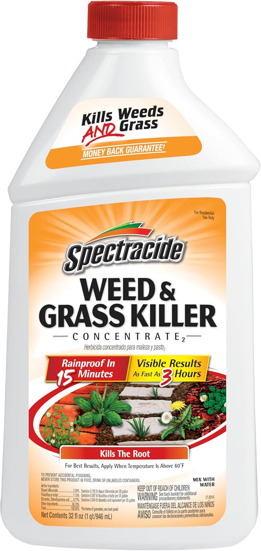 Spectracide Weed And Grass Killer Concentrate 32 Ounces, Use On Patios, Walkways And Driveways, 6 Pack