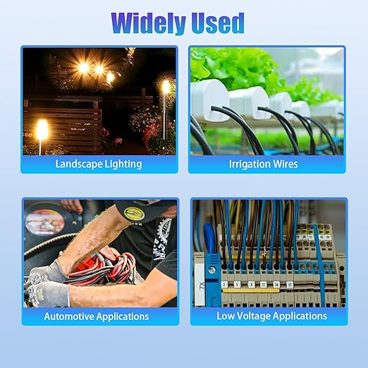 30PCS Waterproof Wire Electrical Connectors 22AWG-14AWG, Outdoor Seal Electrical Twist Nuts Caps Cable Terminal Connector for Landscape Light, Irrigation Valves, Wet Location Installation, Black