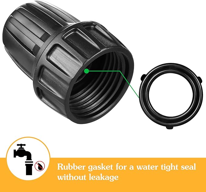 JAYEE Drip Irrigation Tubing Faucet Adapters, 8 Pcs Irrigation Hose Adapter for 3/4" to 1/2" Vinyl Tubing, 3/4 Inch Faucet Connector Adapter Drip Line Parts for Garden Sprinkler Lawn Systems