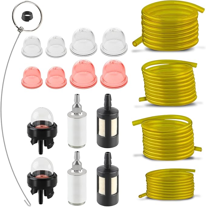 AC04122 Fuel Line kit Primer Bulb Fuel Filter kit for Small Engine Zama Poulan Craftman Ryobi Homelite Husqvarna Chainsaw Trimmer Blower