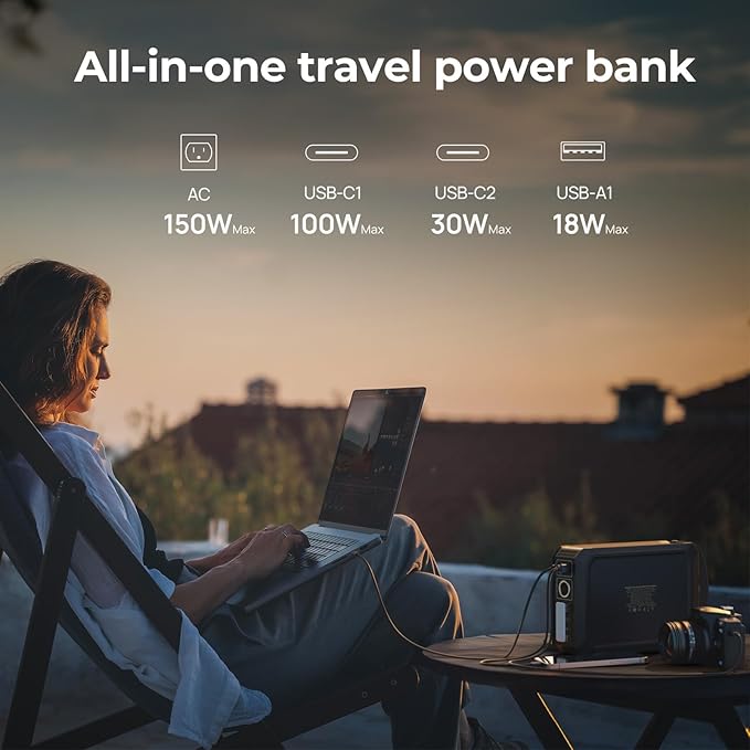 BougeRV 240Wh Portable Power Station, Solar Generator with AC outlet, JuiceGo LiFePO4 Generators for Emergency Power Supply, Camping, Travel, Home Backup, and RV
