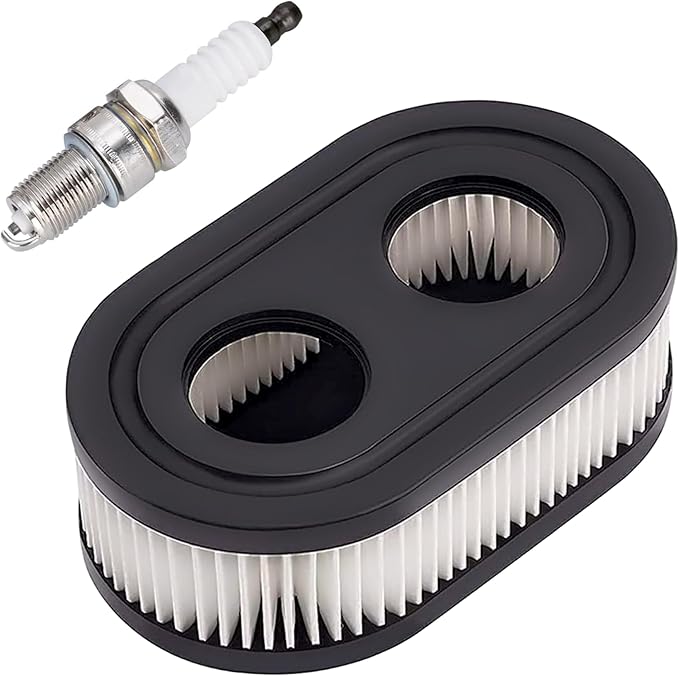 593260 Air Filter Set Spark Plug Compatiable with Troy-Bilt TB110 TB115 TB200 TB230 TB330 TB370 Walk Behind Lawn Mower