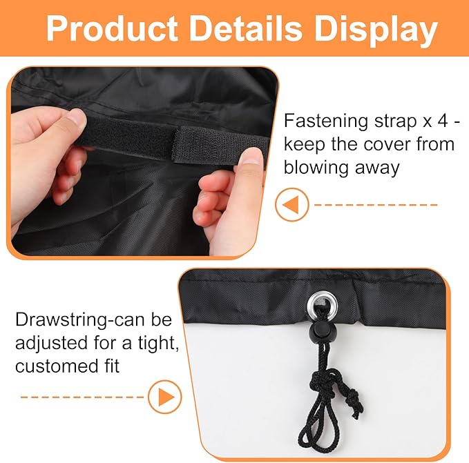 Chaise Lounge Covers Outdoor Waterproof 2 Pack,600 D Durable Pool Lounge Chair Covers with Tape Sealed Seam for Outside,68L x 30W x 30H Inch, Black
