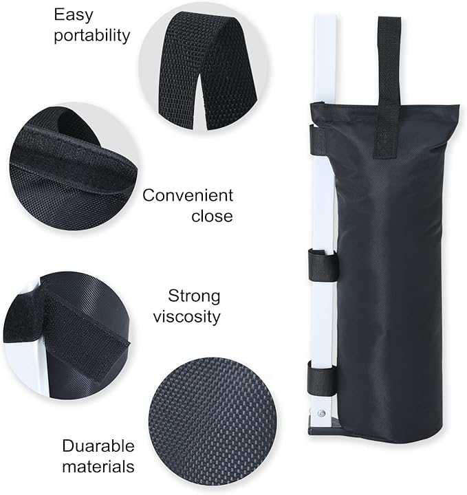 COOSHADE Canopy Tent Sand Bags Gazebo Weights Bags,4 Pack,120LBS,Black