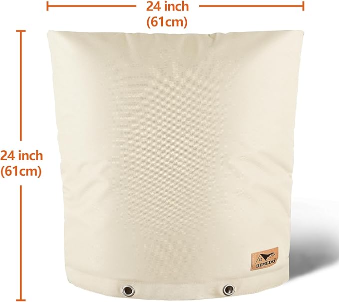 Backflow Preventer Insulation Cover - Water Pipe Insulation Sprinkler Cover for Outside - Insulated Backflow Cover Pouch for Irrigation Back Flow Valve in Winter or Sun Exposure (24" W x 24" H, Sand)