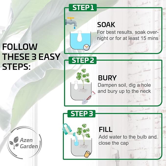 Ollas Plant Watering Globes - Terracotta Self Watering Planter Insert - Watering Bulbs for Indoor and Outdoor Plants with Easy Top Refill System - Set of 4 (Jade Green)