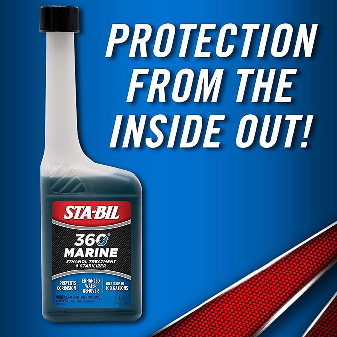 STA-BIL 360 Marine Ethanol Treatment and Fuel Stabilizer - Prevents Corrosion - Helps Clean Fuel System For Improved In-Season Performance - Treats Up To 100 Gallons, 10 fl. oz. (22241)
