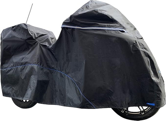 FENRIR 108" Motorcycle Cover Waterproof Outdoor Storage Exhaust Pipe Anti-Scalding Antenna Hole for Harley Davidson Touring Road Glide Ultra Limited Indian Roadmaster Pursuit Honda Gold Wing K1600GTL