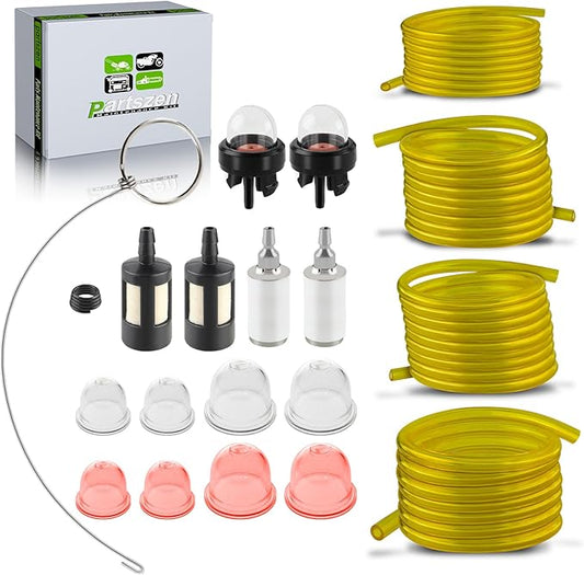 AC04122 Fuel Line kit Primer Bulb Fuel Filter kit for Small Engine Zama Poulan Craftman Ryobi Homelite Husqvarna Chainsaw Trimmer Blower