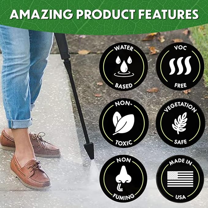 Eco Etch Pro Concrete Cleaner & Etcher Dissolver - Efflorescence, Rust & Dirt Remover from Brick, Driveway, Garage - Gentle Substitute for Citric Acid - Non-Toxic & Safe - 55 Gallon