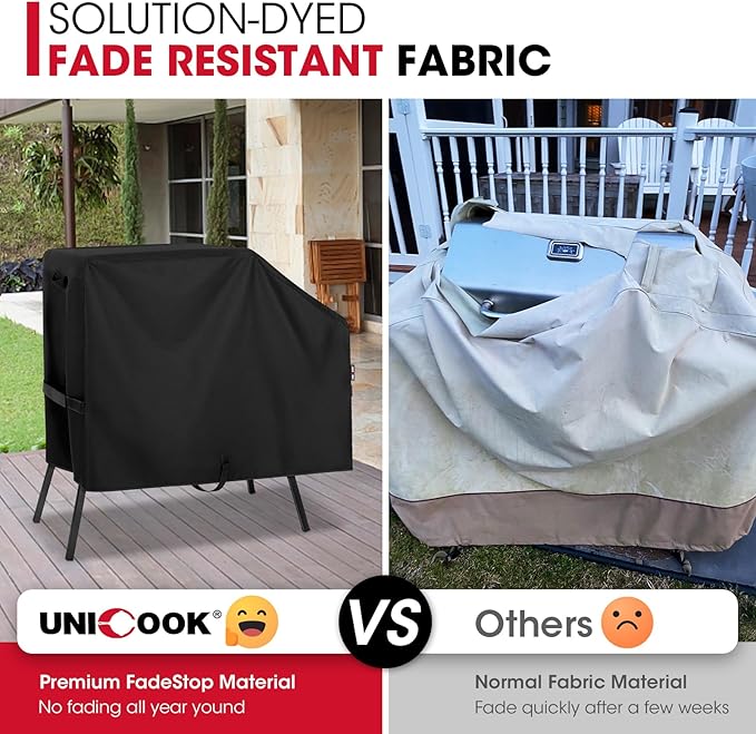 Unicook Griddle Cover for Blackstone 22 Inch and 17 Inch Griddle with Hood and Stand, Heavy Duty Waterproof Outdoor BBQ Grill Cover with Sealed Seam, Black
