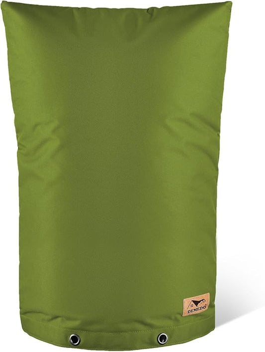 Backflow Preventer Insulation Cover - Water Pipe Insulation Sprinkler Cover for Outside - Insulated Backflow Cover Pouch for Irrigation Back Flow Valve in Winter or Sun Exposure (24"W x 36"H, GREEN)