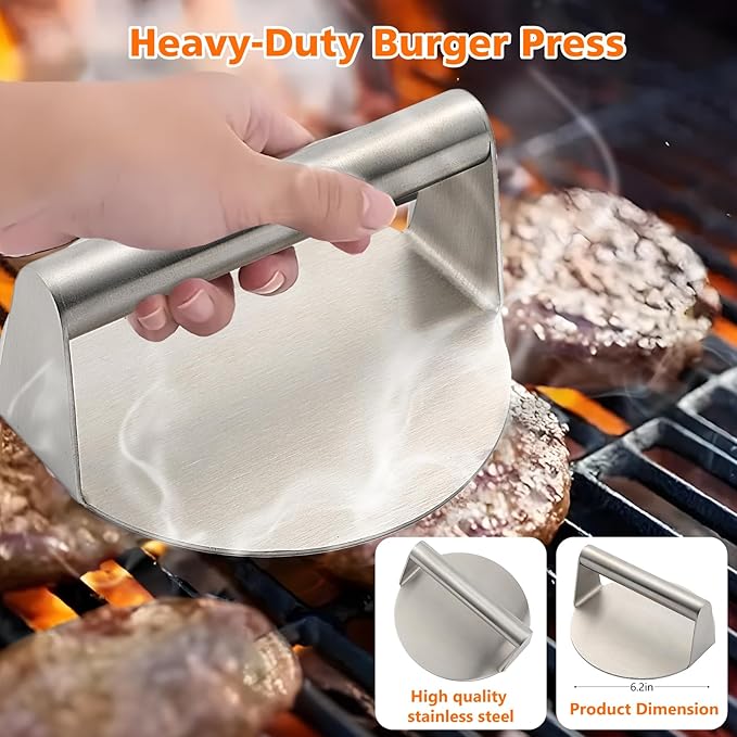 45 Pcs Griddle Accessories Kit, Flat Top Grill Accessories Set for Blackstone and Camp Chef, Griddle Grill Tools Set,w/Carry Bag, Enlarged Spatulas, Basting Cover, Scraper for Outdoor Barbecue(Silver)