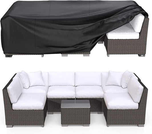 Patio Furniture Covers, Heavy Duty Outdoor Furniture Cover Waterproof, Sectional Sofa Set Coves Table and Chair Set Covers, 62"L×42"W×28"H