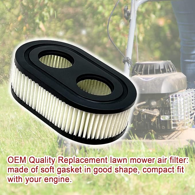 Replacement Cartridge Air Filter for Lawn Mower Air Cleaner for Lawnmower Engine Compatible with Craftsman Husqvarna Toro Engine Lawnmower 1 PACK