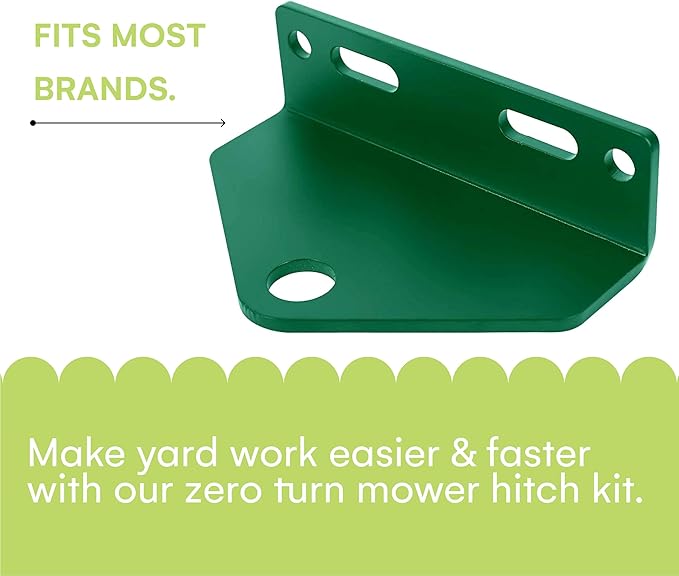 Noa Store | 5 Inch Lawn Mower Ball Hitch - Universal Zero Turn Trailer Hitch - Heavy-Duty Alloy Steel - Mower Hitch Adapter Accessory for Tractor - Including Installation Hardware (Green)