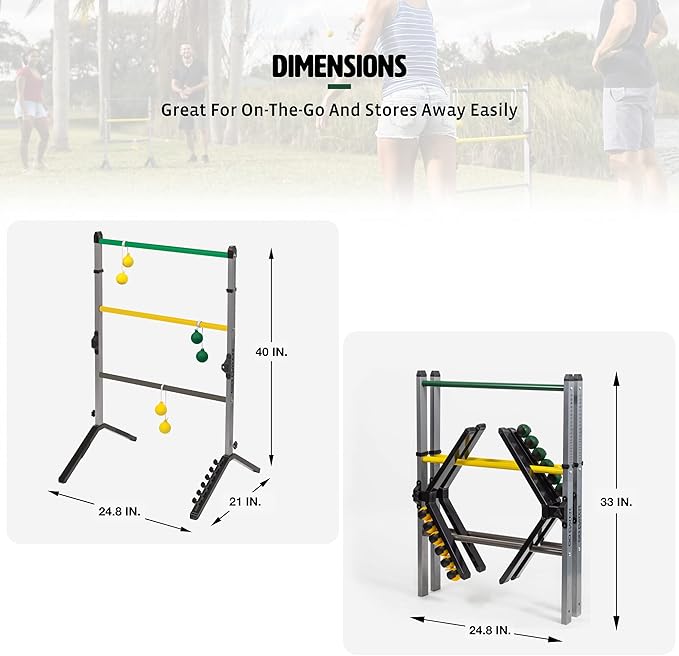 EastPoint Sports Go! Gater Premium Steel Ladderball Set - Features Sturdy Steel Material, Built-in Scoring System, Complete with All Accessories