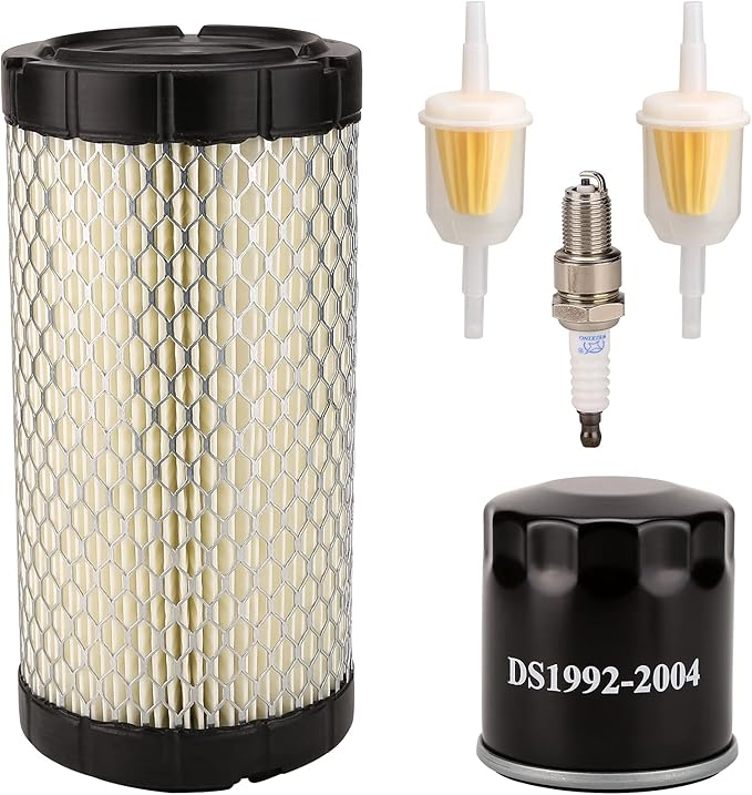 10L0L Golf Cart Tune Up Kit for Club Car Precedent 2004 up with FE290 FE350 Kawasaki Motor, Include Air Filter Oil Filter & Spark Plug, OEM# 102558201, 102003201, 1016467