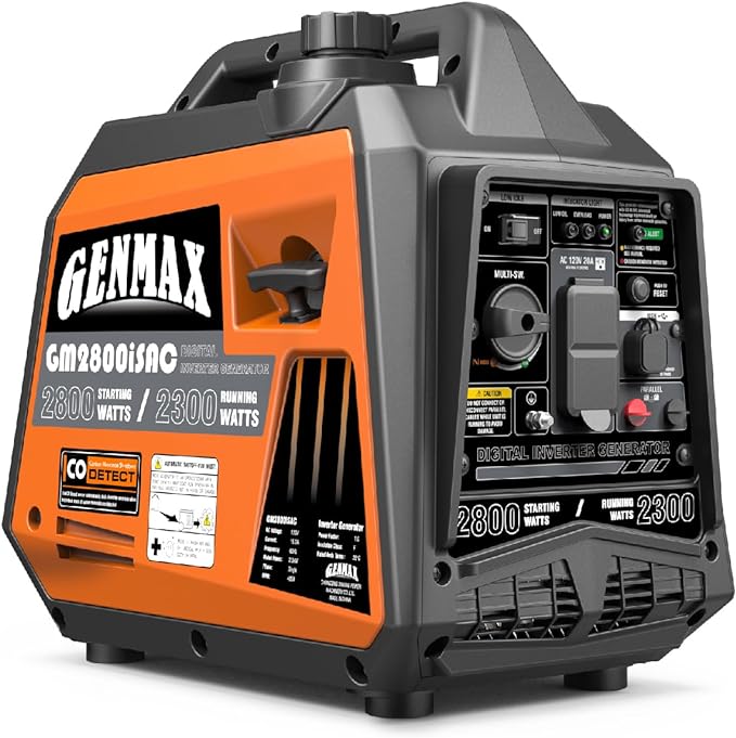 GENMAX Generator,EPA Compliant, Eco-Mode Feature, Ultra Lightweight for Backup Home Use & Camping