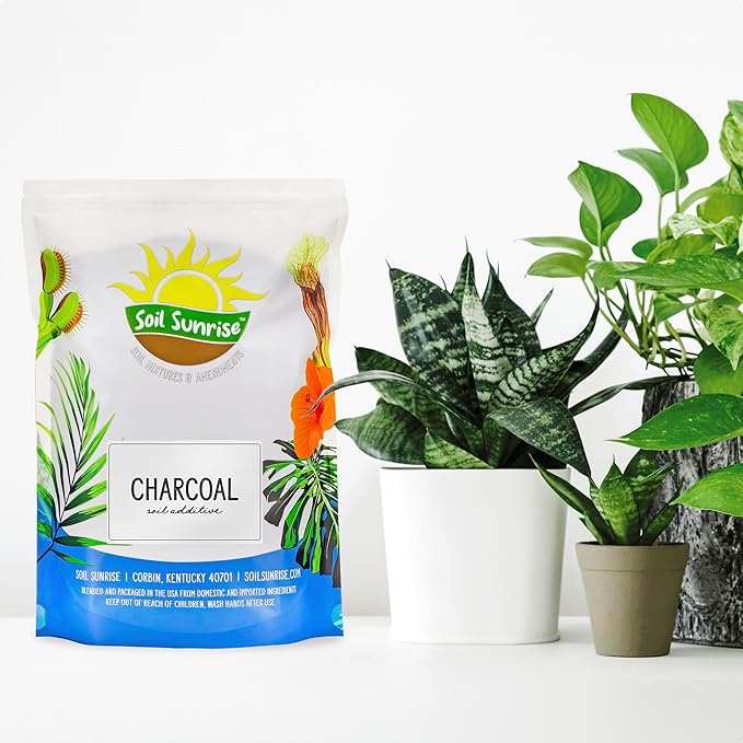 Horticultural Charcoal for Indoor Plants (24 Quarts), Hardwood Soil Additive for Orchids, Terrariums, and Gardening
