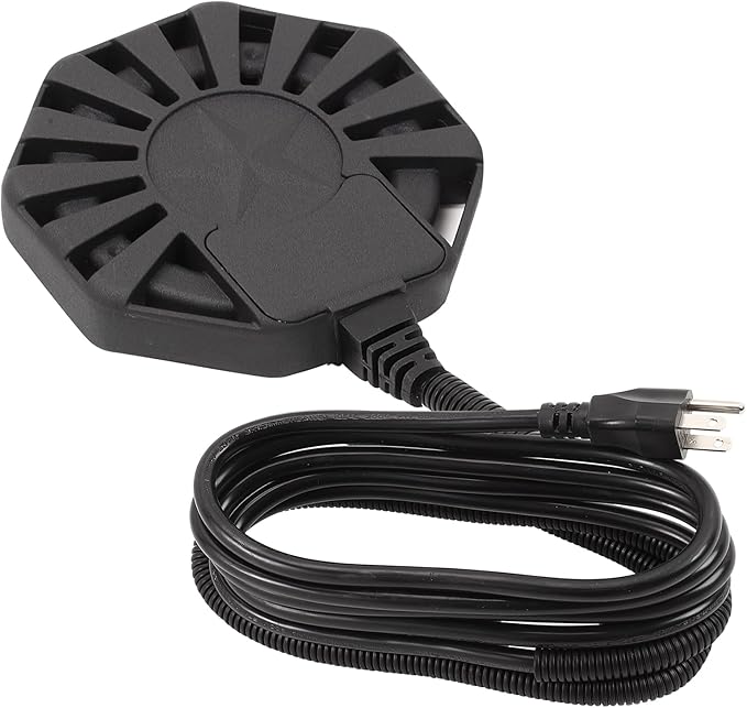 500Watt Outdoor Aluminum Cast Pond De-icer, Thermostatic Control Bird Bath Heater,Chicken Water Heater,Stock Tank Heater for Livestock Poultry Cows,Horses,Birds,Wildlife Drinking for Winter