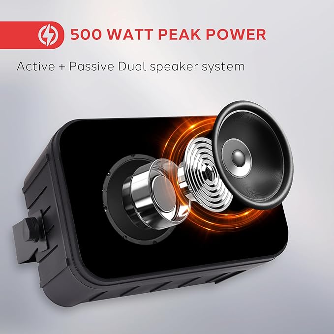 Pyle 2 Way Speaker System Pair - 500W Peak Power 6.5 Inch Passive Weatherproof Wall / Ceiling Mounted - Heavy Duty Universal Mount - Use for Pool, Patio, Indoor, Outdoor (Black)