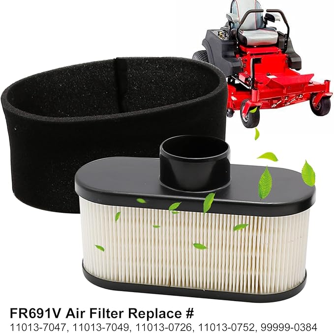 11013-7047 Air Filter 49065-7007 Oil Filter Tune Up Kit Replacement for Kawasaki FR651V FR691V FR730V FS481V FS541V FS600V FS651V FS691V FS730V 4-Cycle Engine Lawn Mower Tractor (Set A)