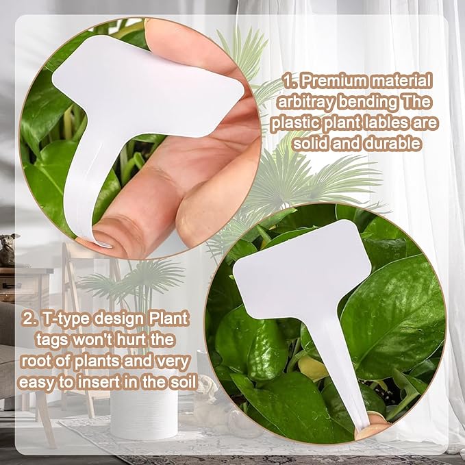 100 Pcs Seed Envelopes, 50 Pcs Plant Labels and 2 Marker Pens