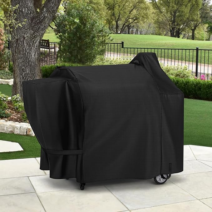 SunPatio Grill Cover Compatible with Pit Boss 820, 850, Durable Waterproof Wood Pellet Grill Cover, UV & Fade Resistant Outdoor BBQ Protector