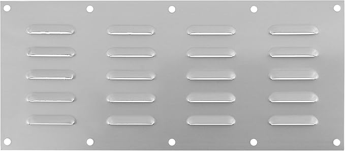 Stainless Steel Venting Panel for Grill Accessory, Masonry Fire Pits and Outdoor Kitchens, 15" by 6-1/2"