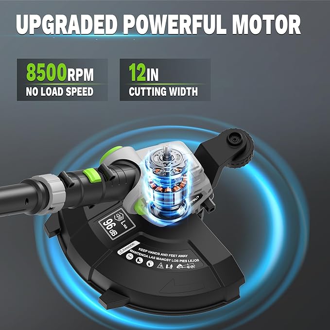 Cordless String Trimmer and Leaf Blower Combo with 2.0Ah Battery & Fast Charger, Ultra-Lightweight Blower 400CFM/130MPH and 12" Auto-Feed Weed Eater for Seniors/Women, Garden Lawn Care