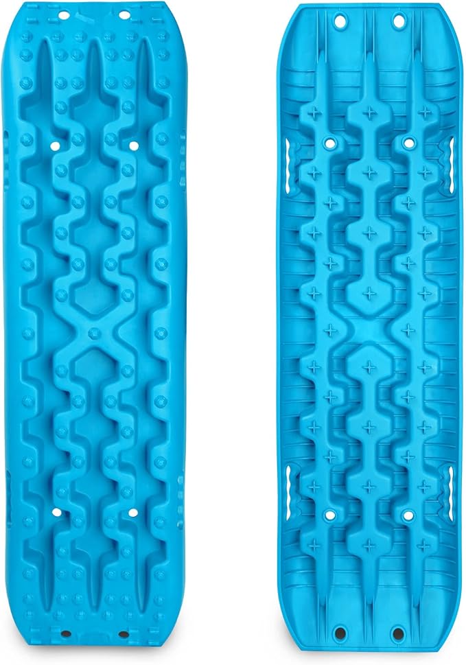 X-BULL New Recovery Traction Tracks Sand Mud Snow Track Tire Ladder 4WD (Cyan Blue, 3gen)