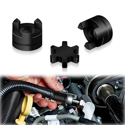 1/2" to 7/8" L075 Flexible 3-Piece L-Jaw Coupling Coupler Set & Rubber Spider, Log Splitter Pump Coupler for Log Wood Splitter Hybrid Equipment